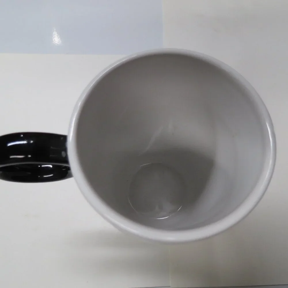 Hewlett Packard HP Vintage Coffee Mug Computers Ceramic 12 Oz White & Black Dots
